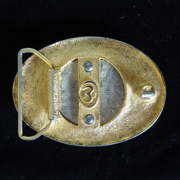 VINTAGE INITIAL MONOGRAM J WESTERN METAL BELT BUCKLE (PRE-OWNED) - Picture 5 of 9